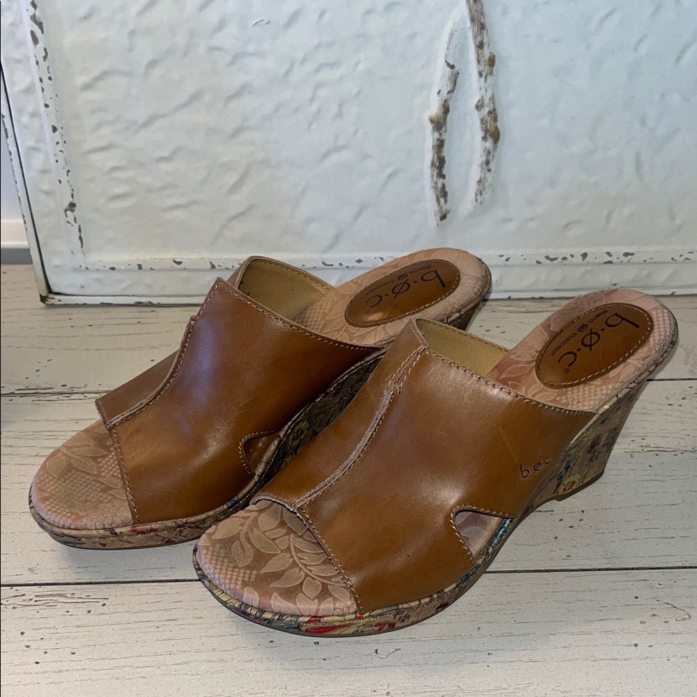 b.o.c. Tan Floral Wedge Sandals - Picture 9 of 11